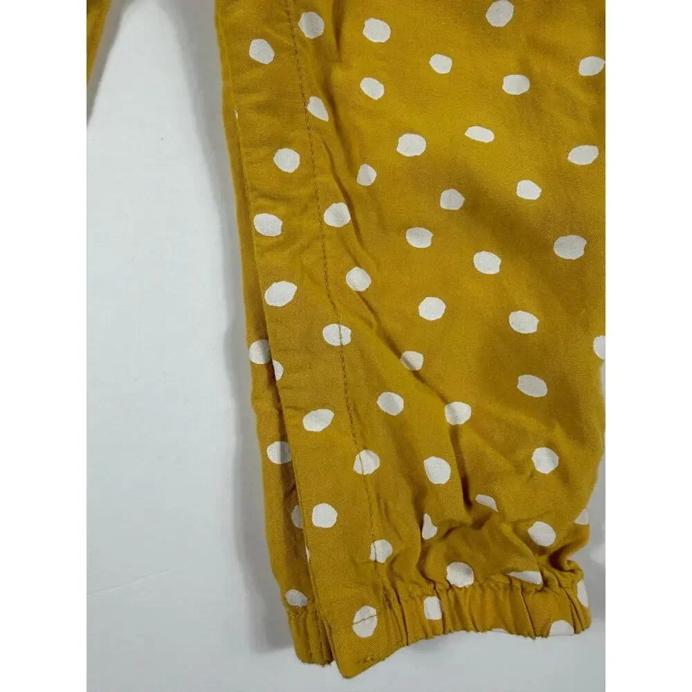 Old Navy Mustard Yellow Polka Dot Halter Jumpsuit Size 2